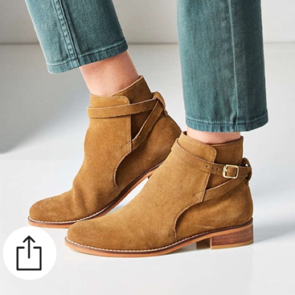 UO Sabine Buckle Wrap Ankle Boot