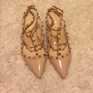 Nude Heels with Studs