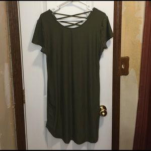 Olive green dress