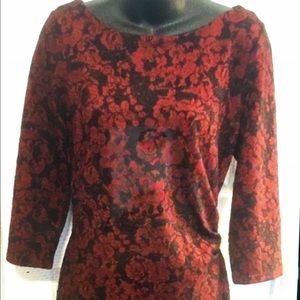 TALBOTS RED/BLACK DRESS