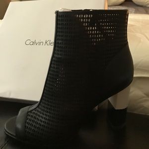 Calvin Klein peep toe bootie