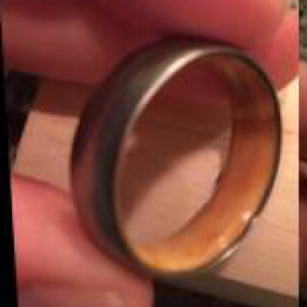 Titanium and Olive Branch ring size 11