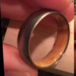 Titanium and Olive Branch ring size 11