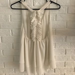 Naked Zebra Ruffle Back Tank