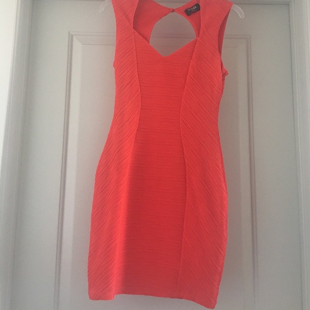 Tangerine bandage inspired dress