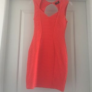 Tangerine bandage inspired dress