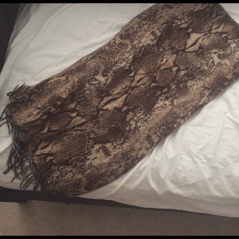 Brown print scarf
