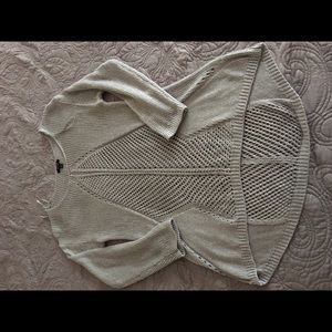 Silver tunic summer sweater. NWOT