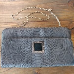 faux snake skin shoulder bag