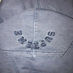Supreme overdyed hoodie. Navy Blue Size Large