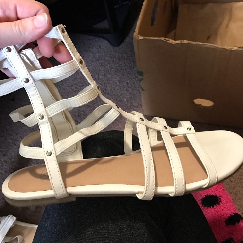 White sandals