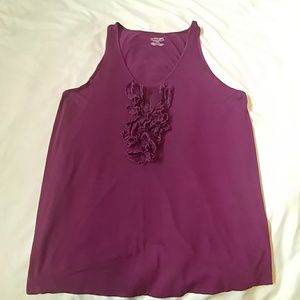 Lane Bryant Tuxedo Ruffle Tank Size 18/20
