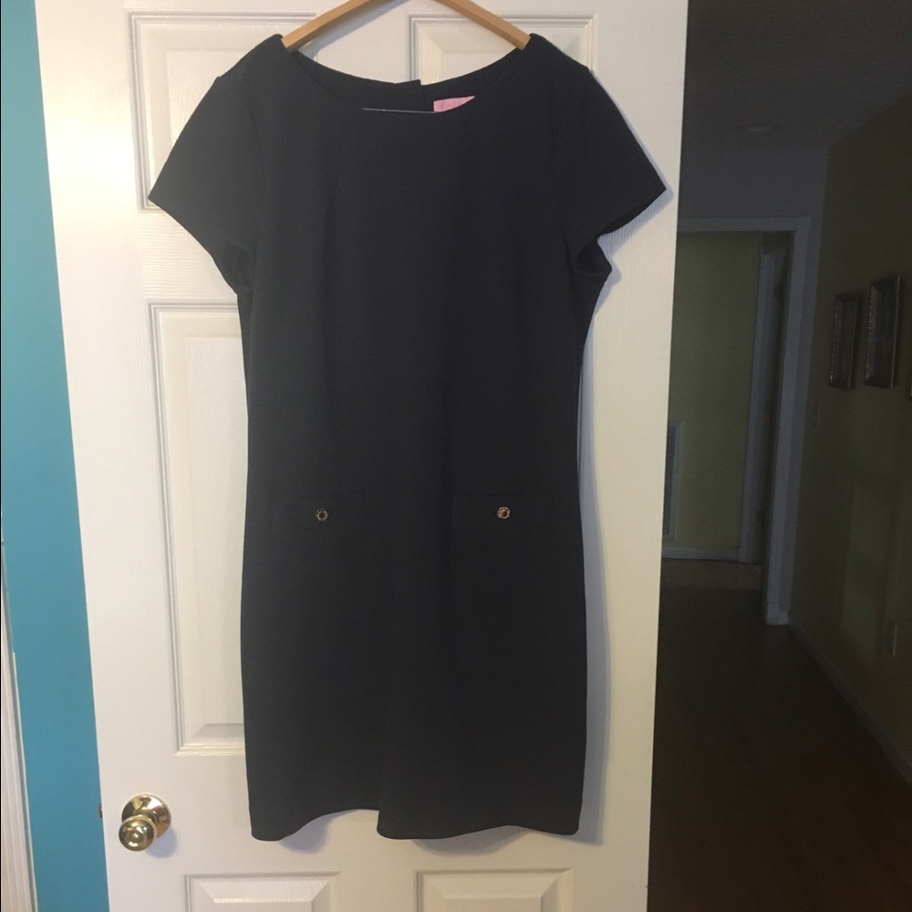 EEUC Lilly Pulitzer XL Navy Layton Shift