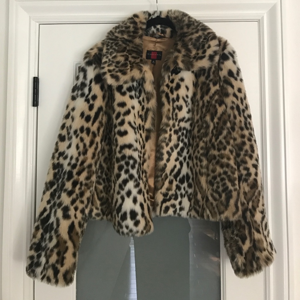 Faux Leopard Fur Coat