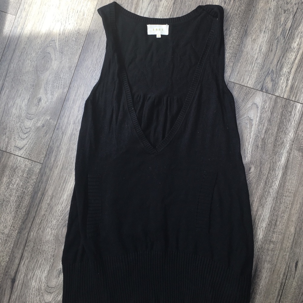 Long tunic style sweater vest