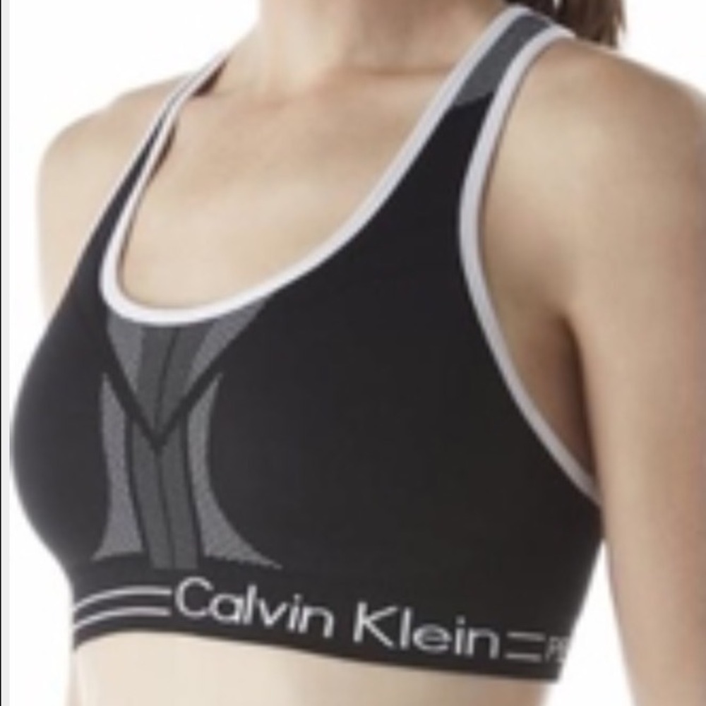 Calvin Klein Black and White Sports Bra