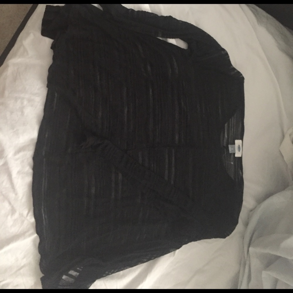 See through black old navy top