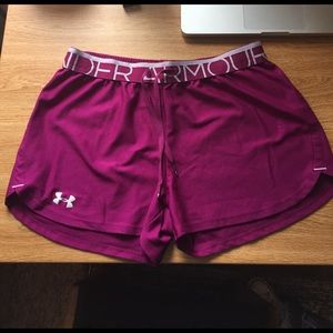 Magenta Under Armour Athletic Shorts