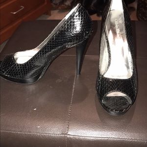 Calvin Klein peep toe pumps