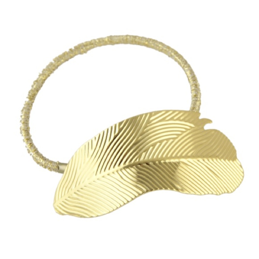 Metal Ponytail Holder Cute Leaf Hair Ties
