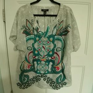 Style & Co. Printed Blouse XL