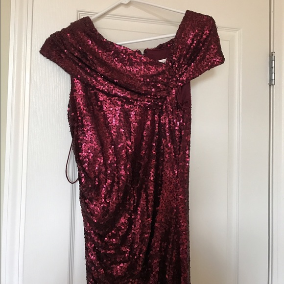 Sale!!! Badgley Mischka Off the Shoulder Gown - Picture 2 of 3