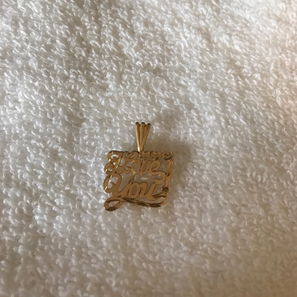 I love you gold charm 14k