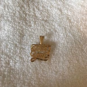 I love you gold charm 14k