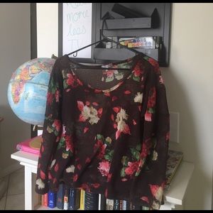 Knit florals sweater