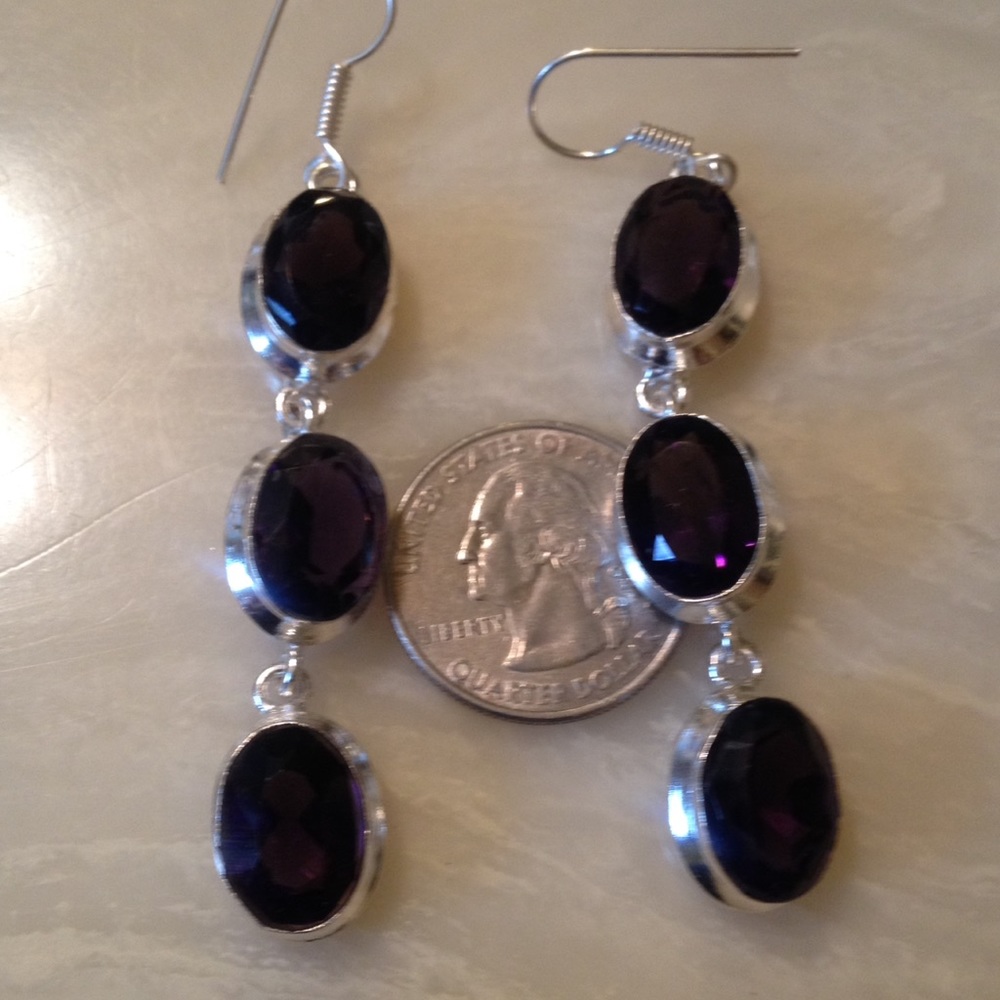 Sterling Silver Amethyst Earrings