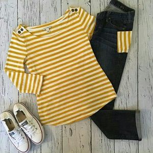 Banana Republic Yellow Stripe Shirt size Small