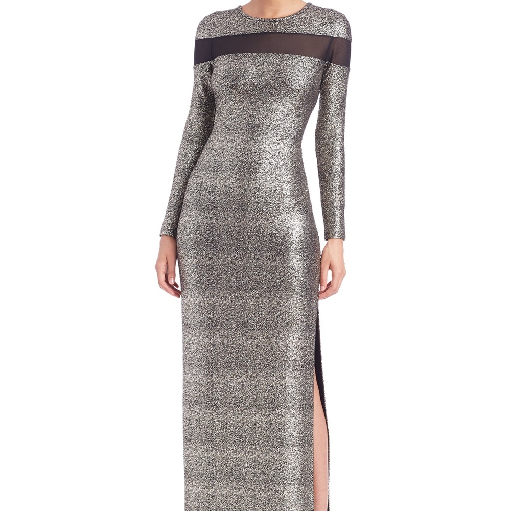Shoshanna Embellished Mesh Insert Gown - Picture 1 of 4