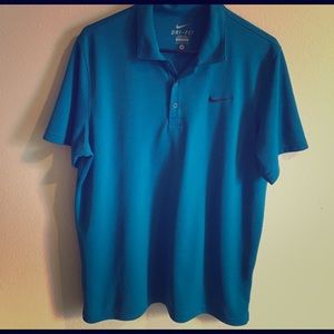 Dark teal Nike polo dri fit