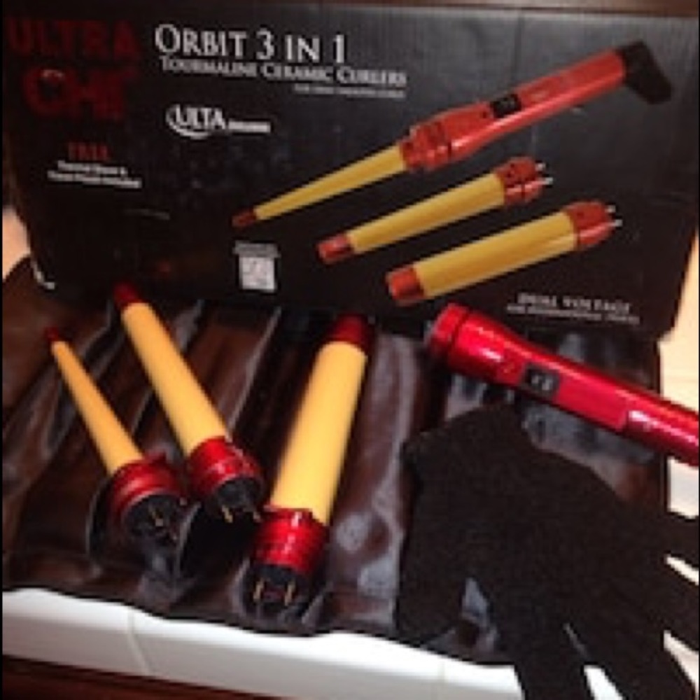Ultra chi orbit 3 in 1 ceramic curling wand