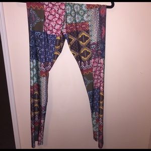 American Eagle Patchwork leggings