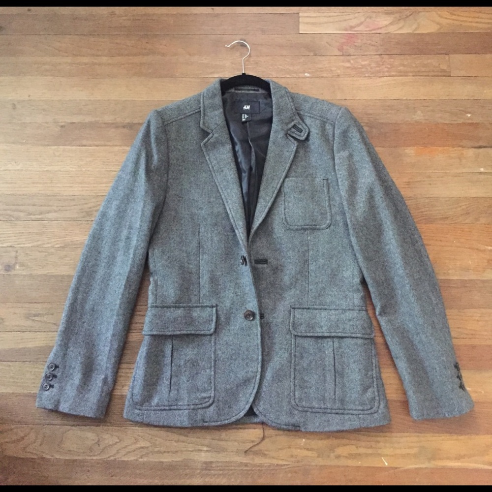 Men's light gray H&M wool blazer