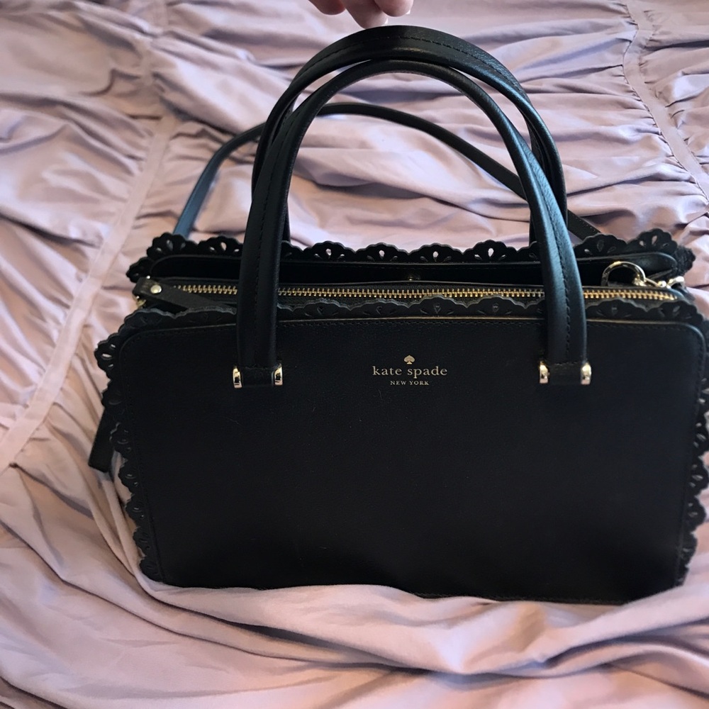 Kate Spade black scallop detail bag
