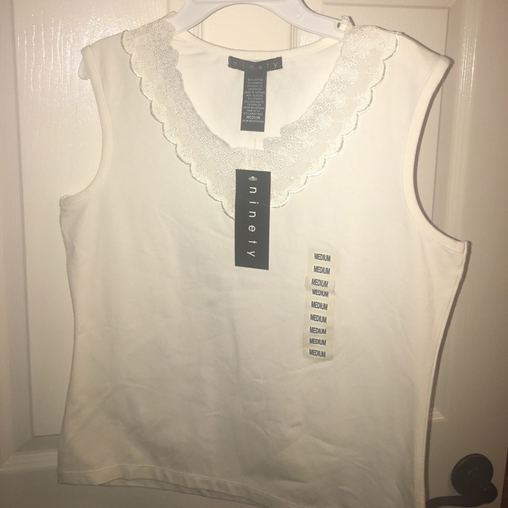 Lace trimmed tank