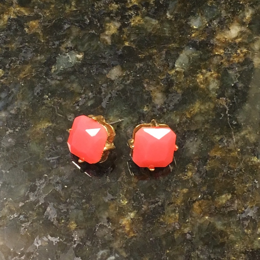 Pink stud earrings