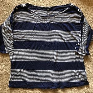Forever 21 Navy and White Stripe Dolman
