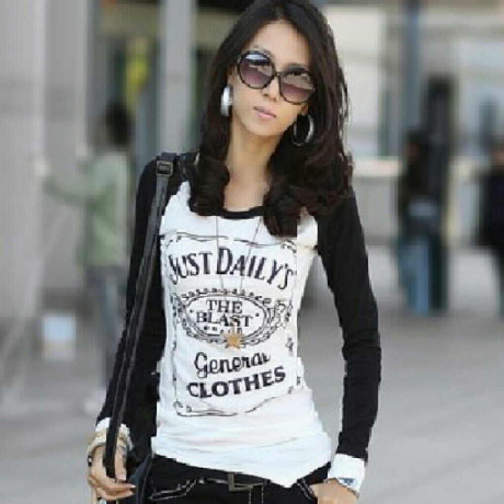 !SALE! FITTED​ SEXY BASEBALL LONG-SLEEVE TEE