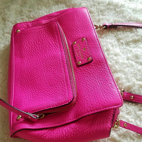 SOLD! Kate Spade Hot Pink Cross Body - Picture 2 of 4