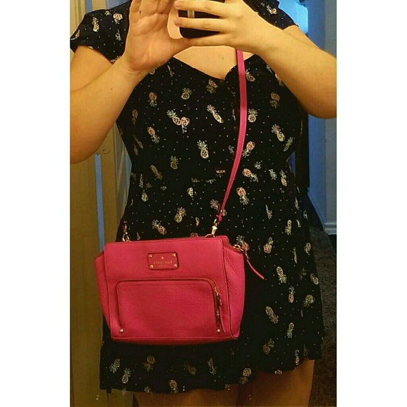 SOLD! Kate Spade Hot Pink Cross Body - Picture 4 of 4