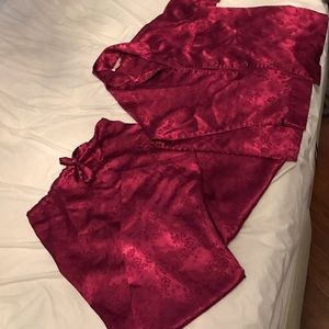 Silky rose pink pajamas PJs Victoria's Secret XS