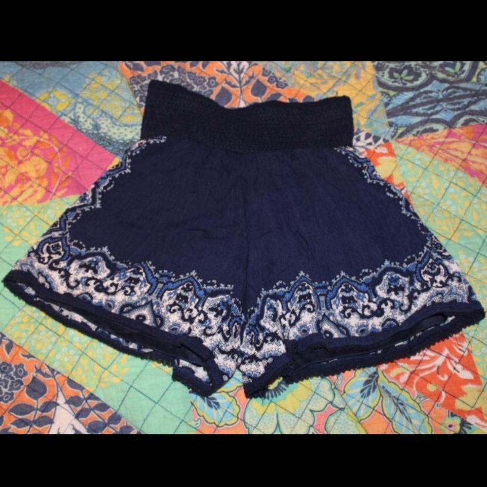 Blue high waisted shorts size XS