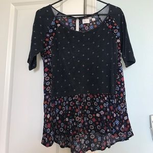 Anthro flowy blouse