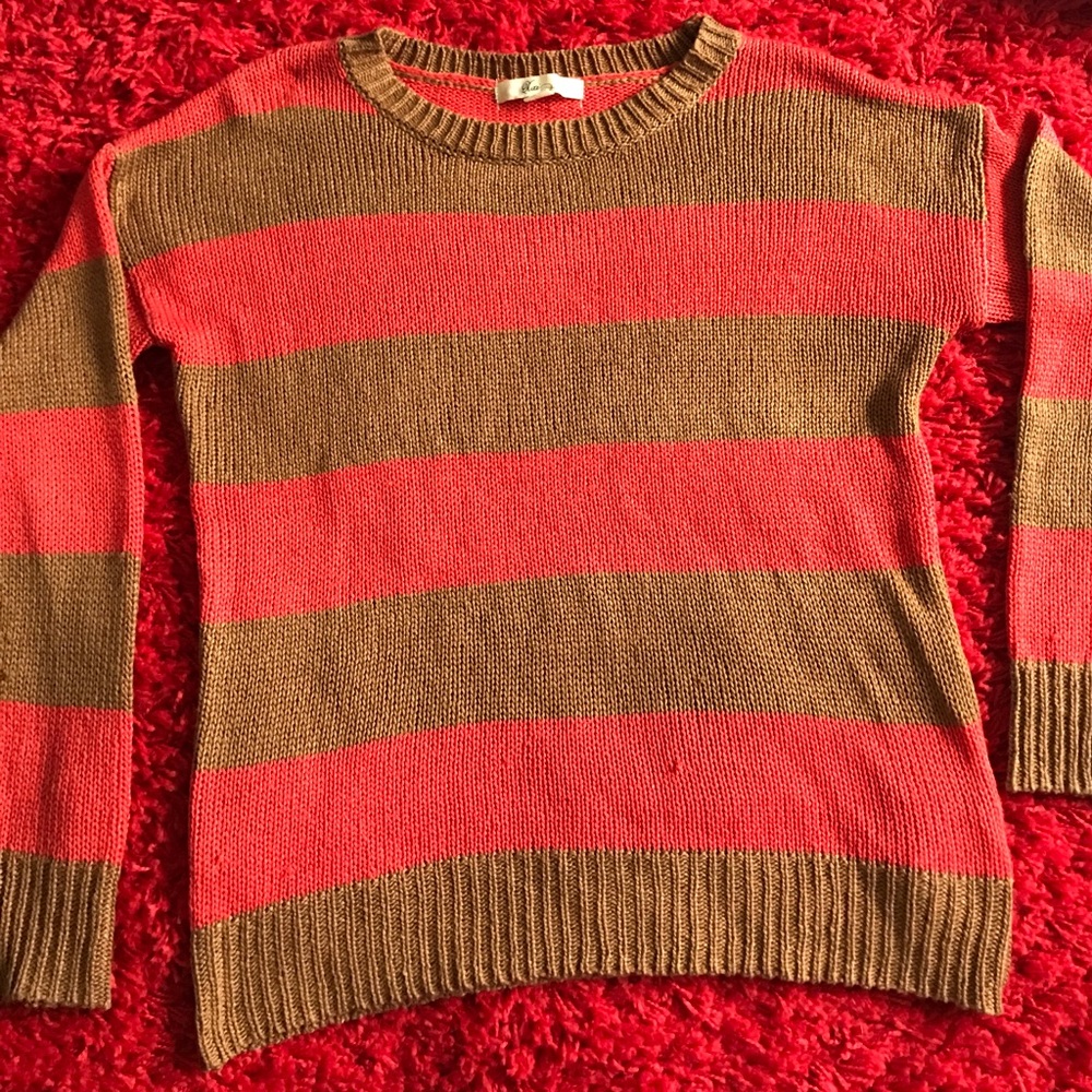 Tan and pink Forever 21 sweater