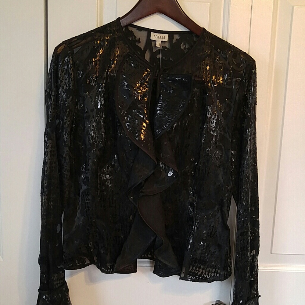 Feraud rayon and silk blouse. Size 10. NWT.