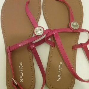 Red Nautica Sandals NWOT