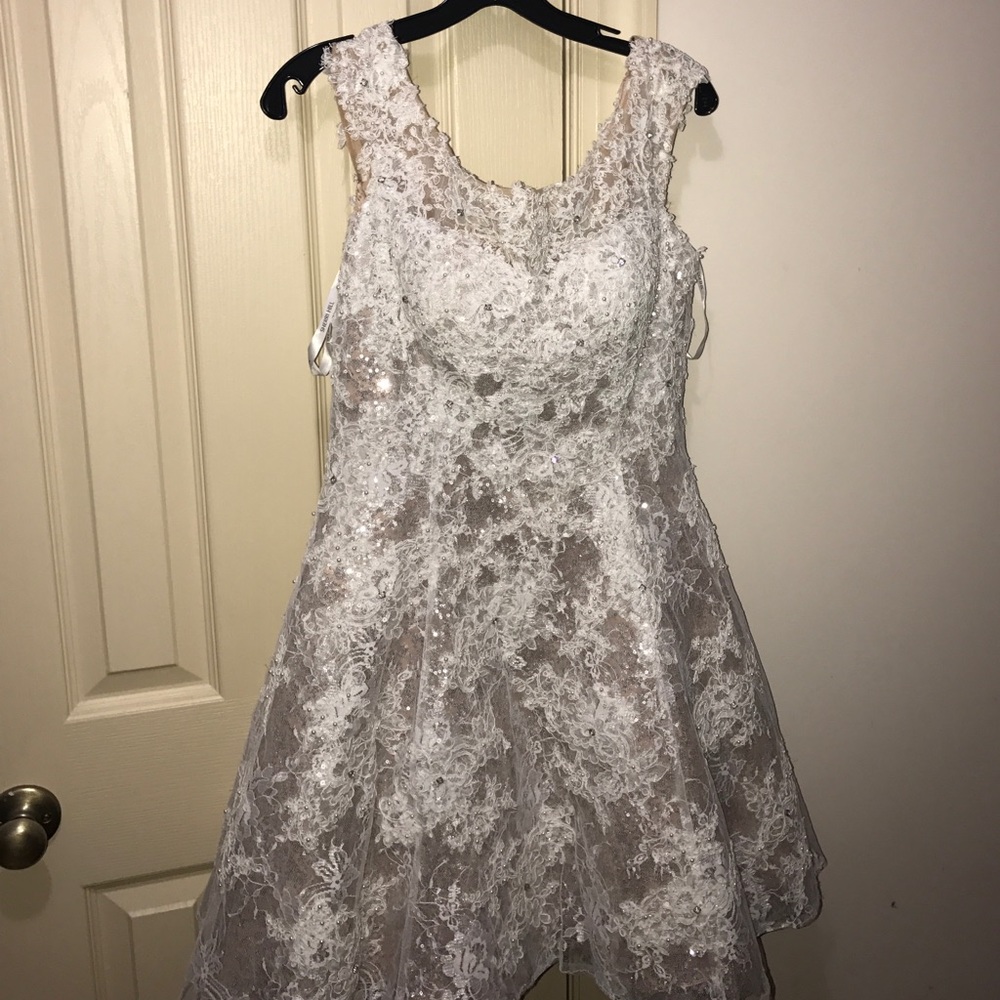 Sherri Hill ivory short dress